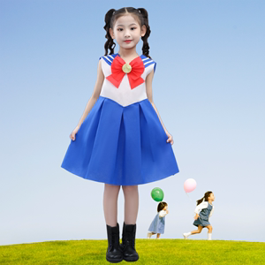 环保服装儿童时装秀diy创意美少女战士幼儿走秀手工亲子演出服装