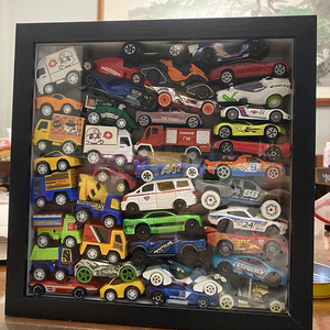 小汽车收纳相框三吨半咖啡置物盒卡通模型动漫玩具展示框