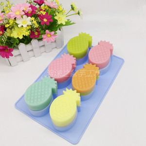 手工皂模具diy香皂肥皂硅胶模型蛋糕烘焙模子菠萝状辅食模冰格85g
