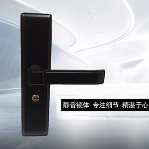 力霸简约欧式套装美式黑色室内卧室房门锁具家用把手实木门锁静音