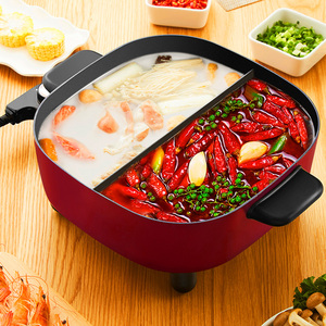 苏泊尔电鸳鸯锅火锅锅家用多功能插电一体锅电煮面锅电热锅大容量