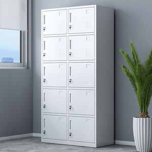 十门更衣柜铁皮柜员工储物柜带锁柜家用工厂车间鞋柜碗柜水杯柜子