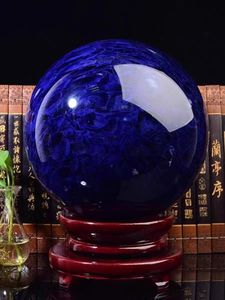 天然蓝色水晶球海蓝宝水晶摆件熔炼水晶球家居办公开业礼品乔迁