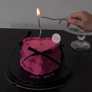 包邮网红女神生日蛋糕装饰摆件黑色蝴蝶结丝带女孩派对甜品台插件