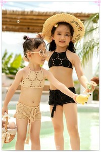 沙滩热销外贸经典热销时尚儿童温泉游泳衣女童比基尼两件套夏季新