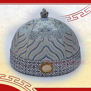 春秋冬优雅圆顶瓜皮帽清朝地主少爷帽西瓜帽古风男帽包头王爷暖帽