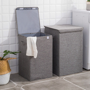 新款棉麻收纳箱可折叠脏衣篮储物箱大号防水脏衣桶收纳筐