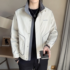 jdv男装旗艦店正品九频道洛兹男人帮快鱼短袖立领春秋夹克男外套