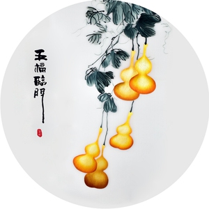 热门图案 苏绣diy材料包五福临门葫芦手工刺绣图案 自学入门包邮