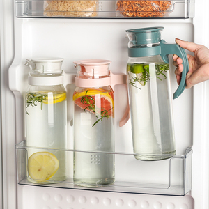 玻璃冰箱用侧门柠檬水瓶冷水壶家用水杯耐高温大容量果汁凉水壶