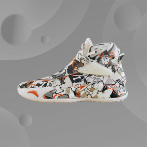 安踏kt5克莱汤普森灰橙rocco宠物狗涂鸦实战篮球鞋112011101x