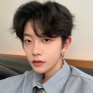 假发男短发帅气自然韩版中分刘海短卷发正太学生万用cos全头套式