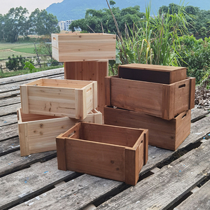 定制长方形木箱木盒子复古装饰收纳储物箱实木箱子大号无盖原木箱