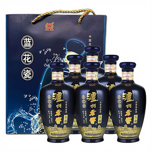 泸州老窖头曲蓝花瓷38/52度500ml*6瓶装白酒整箱浓香型纯粮食酒水