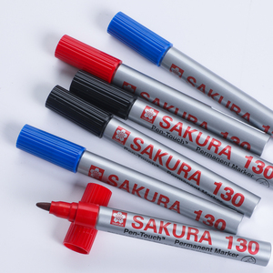 日本樱花记号笔XPK物流工业用笔Pen-Touch动物油性标记笔纺织黑色圆头马克笔猪耳标笔粗头笔箱头笔唛克笔包邮