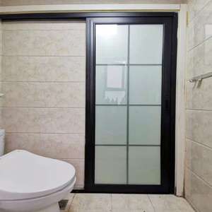 定制单扇移门白黑色极窄边卫生间长虹玻璃隔断合金厨房单轨推拉门