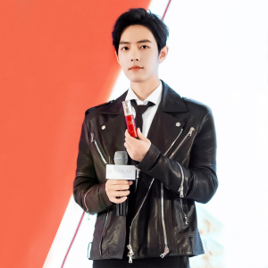 肖战同款2021春秋新品真皮皮衣男短款机车绵羊皮夹克休闲外套巴家