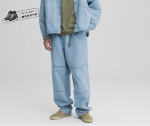 the north face purple label 20ss 北面紫标 宽松牛仔裤 nt5001n