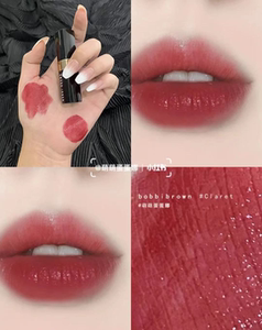 bobbibrown芭比布朗黑管唇膏口红ruby/bare 细金管claret