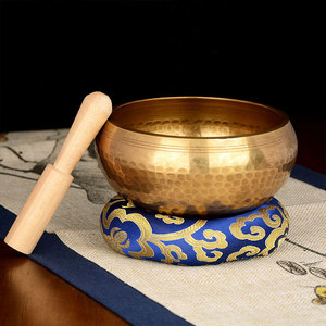 风水阁钵音碗手工佛音冥想颂钵铜磬钵盂尼泊尔满月梵音钵铜钵纯铜