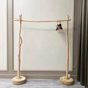 干树枝天然衣架手工去皮实木枯枝落地衣帽架简约卧室店铺挂衣架