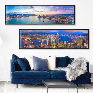 上海城市装饰画外滩建筑风景客厅沙发背景简约现代公司办公室挂画