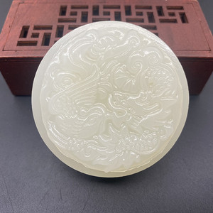 阿富汗白玉龙凤呈祥皮带扣腰带扣男女款腰挂腰佩玉石玉腰扣腰坠