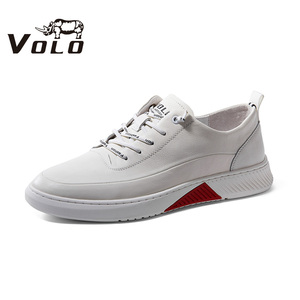 volo犀牛男鞋春夏季新款潮流板鞋男透气小白鞋真皮男士运动休闲鞋