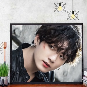 diy数字油画 防弹少年团bts金泰亨田柾国明星手绘手工填色油彩画