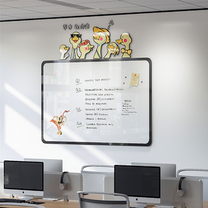 办公室公告栏宣传栏布置磁吸框文化墙企业公司团队励志激励风采墙