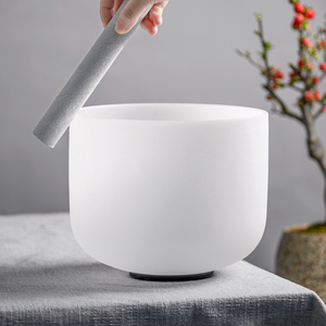 水晶钵颂钵瑜伽水晶音钵入门手工乐器七音调钵音碗音乐碗套装厂家