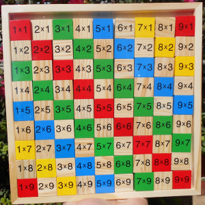 早教教具儿童益智力木制玩具计算术99乘法口诀积木1到9乘法口诀表