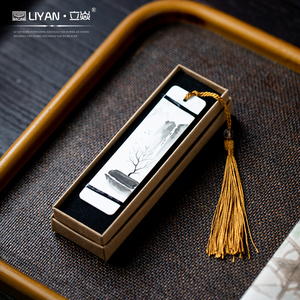 陶瓷复古典中国风书签精创意手绘简约禅意学生用送老师工艺品礼物