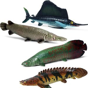 心仪-巨骨舌鱼海象鱼斑节恐龙鱼旗鱼飞鱼斑马鲨蓝鲨海洋动物模型