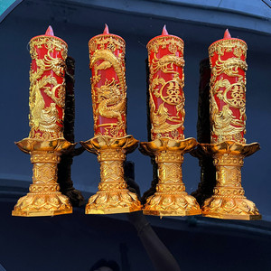传统结婚婚庆中国风传统习俗龙凤电池电子蜡烛进宅新娘嫁妆香火灯