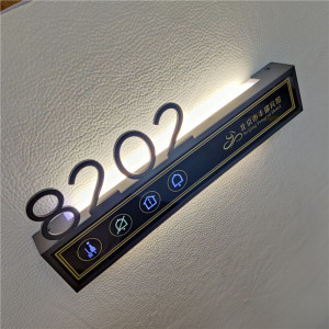 定制不锈钢立体字酒店宾馆电子门牌门显led灯发光 金属耐用房号牌
