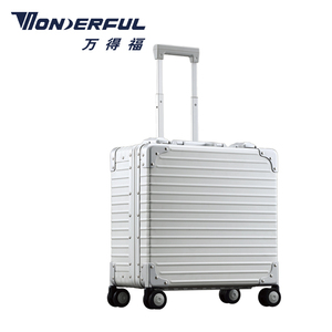 万得福AC-2021铝镁铝合金拉杆箱行李箱万向轮20寸商务登机旅行箱