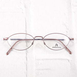 德国罗敦司得眼镜架r4212板材合金复古文艺铜色超轻梨形眼镜框
