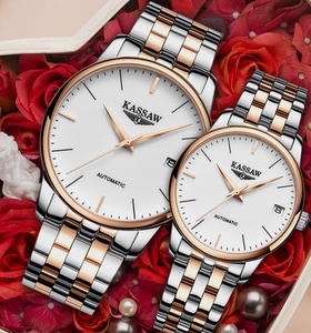 阿玛尼正品经典简约手表镂空防水自动机械表男女款情侣对表ar5858