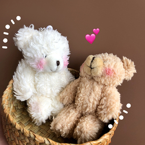 韩国ins卡通萌关节腮红小熊玩偶包包挂件钥匙扣可爱迷你公仔挂件