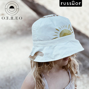 丹麦LeoLeo 渔夫帽水彩卡通棉质头巾口水巾 儿童夏季遮阳防晒帽子