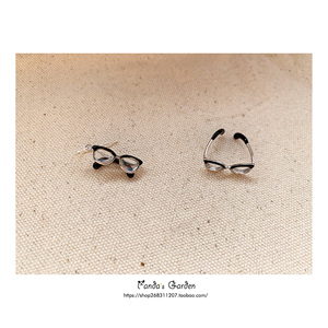 pandas garden | 可爱童趣滴胶眼镜耳环耳钩耳夹 戒指 少女