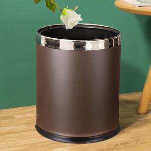 垃圾桶家用圆形无盖圆桶美食城写字楼大堂复古办公房屋饭馆塑料桶