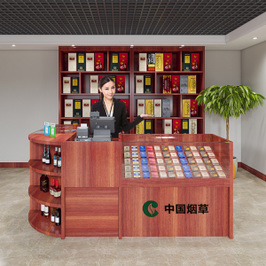 烟柜带收银台组合玻璃小烟柜台烟柜便利店转角木质超市背柜展示架