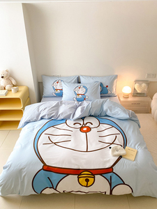 哆啦Ａ梦全棉四件套儿童卡通纯棉四季款被套三件套叮当猫床上用品