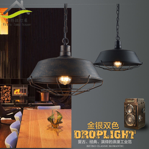 美式loft工业风复古吊灯咖啡厅网咖铁艺单头酒吧餐厅工业控吊灯具