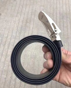 库存正品87式黑色滚轴内腰带牛皮腰带滚珠腰带平滑扣老式皮带