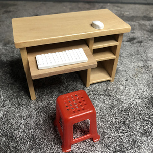 迷你微型书桌课桌电脑桌模型112人偶场景摆件非figma/shf手工现货