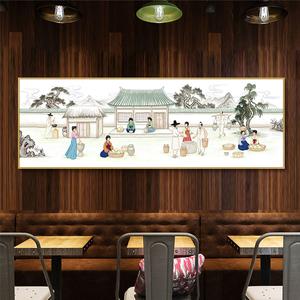 韩国泡菜挂画辣白菜墙壁画背景墙画韩式料理店餐厅装饰挂画美食