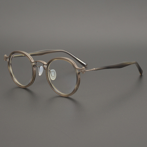 欧美小众古典风眼镜个性日本 手工文艺圆形 近视眼镜架全框男女潮